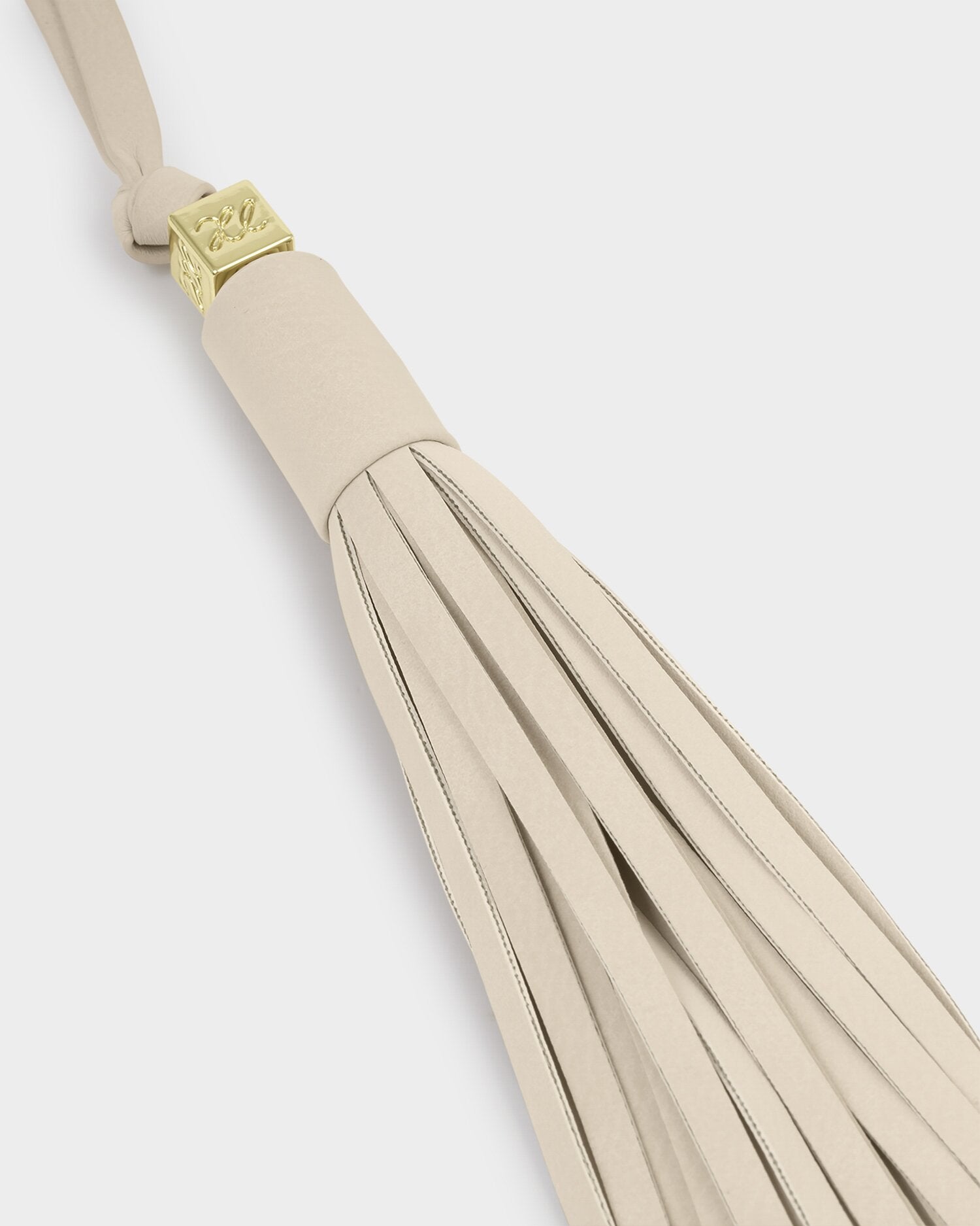 Katie Loxton | Oversized Tassel bag Charm - Chalk Suedette