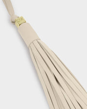 Katie Loxton | Oversized Tassel bag Charm - Chalk Suedette