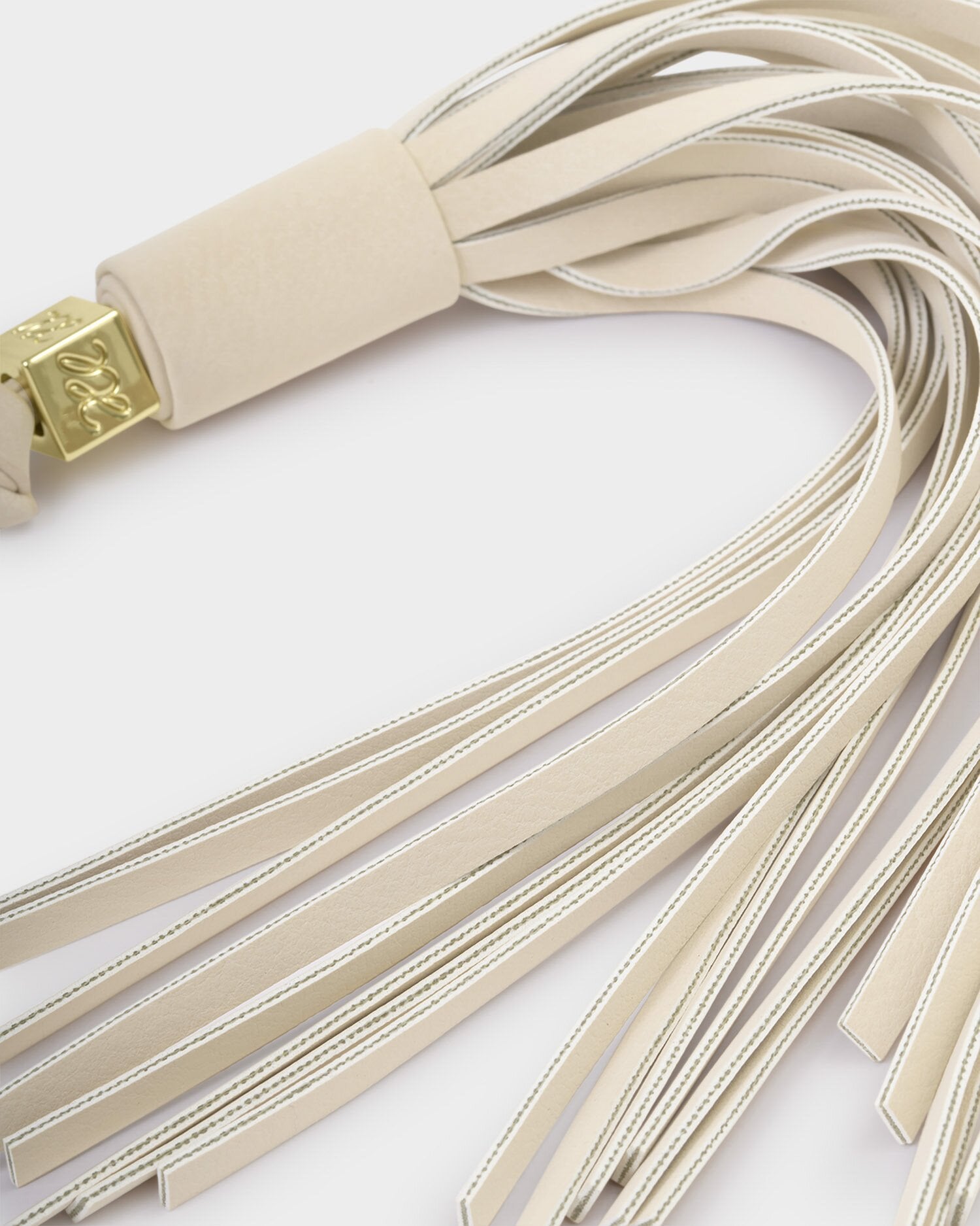 Katie Loxton | Oversized Tassel bag Charm - Chalk Suedette