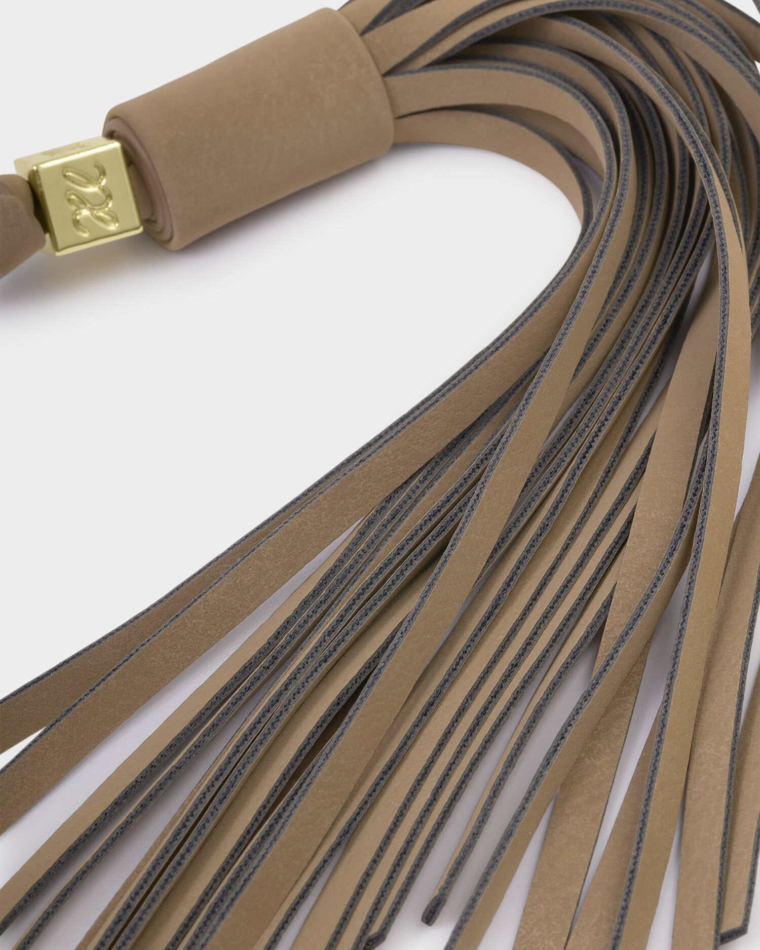 Katie Loxton | Oversized Tassel bag Charm - Taupe Suedette