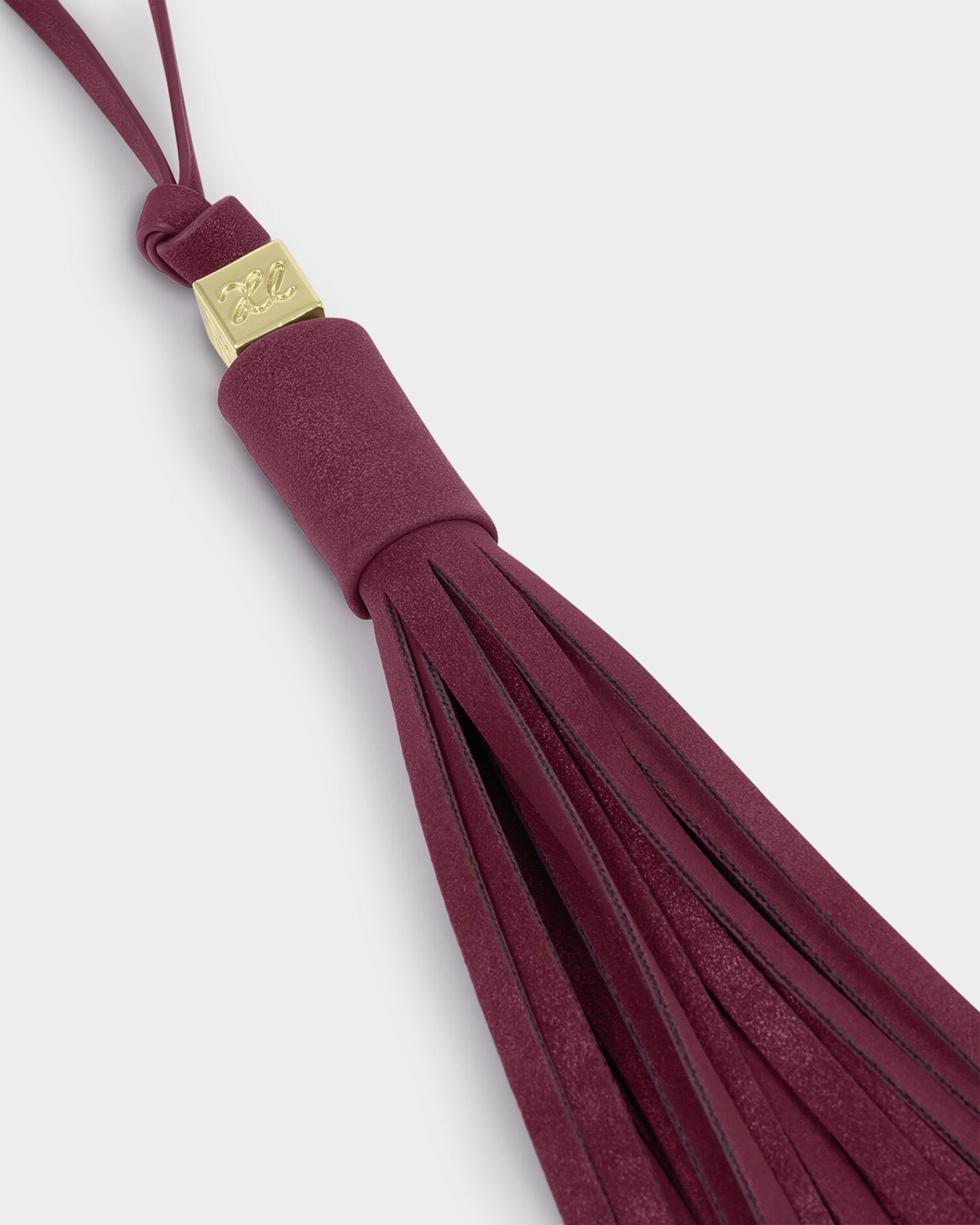 Katie Loxton | Oversized Tassel bag Charm - Cherry Suedette