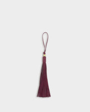 Katie Loxton | Oversized Tassel bag Charm - Cherry Suedette