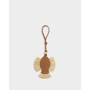 Katie Loxton | Raffia Fish Bag Charm  - Cognac & Raffia
