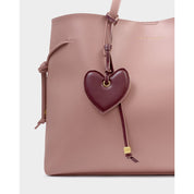 Katie Loxton | Amour Heart Bag Charm  - Cherry