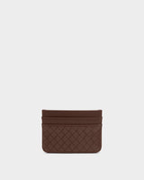 Katie Loxton | Nova Woven Texture Cardholder - Chocolate