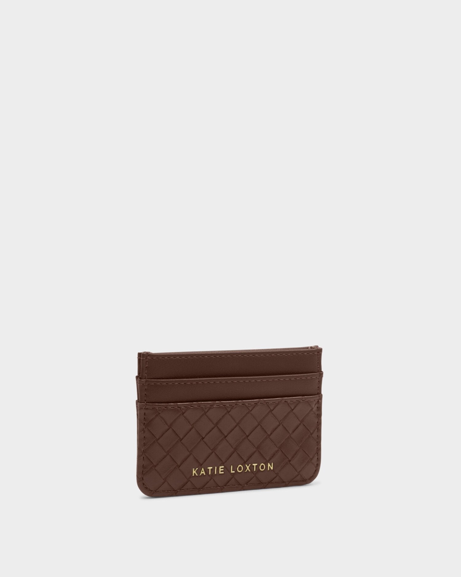Katie Loxton | Nova Woven Texture Cardholder - Chocolate