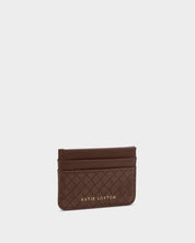 Katie Loxton | Nova Woven Texture Cardholder - Chocolate