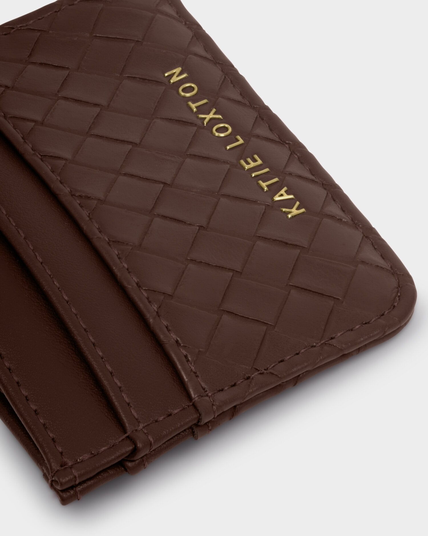 Katie Loxton | Nova Woven Texture Cardholder - Chocolate