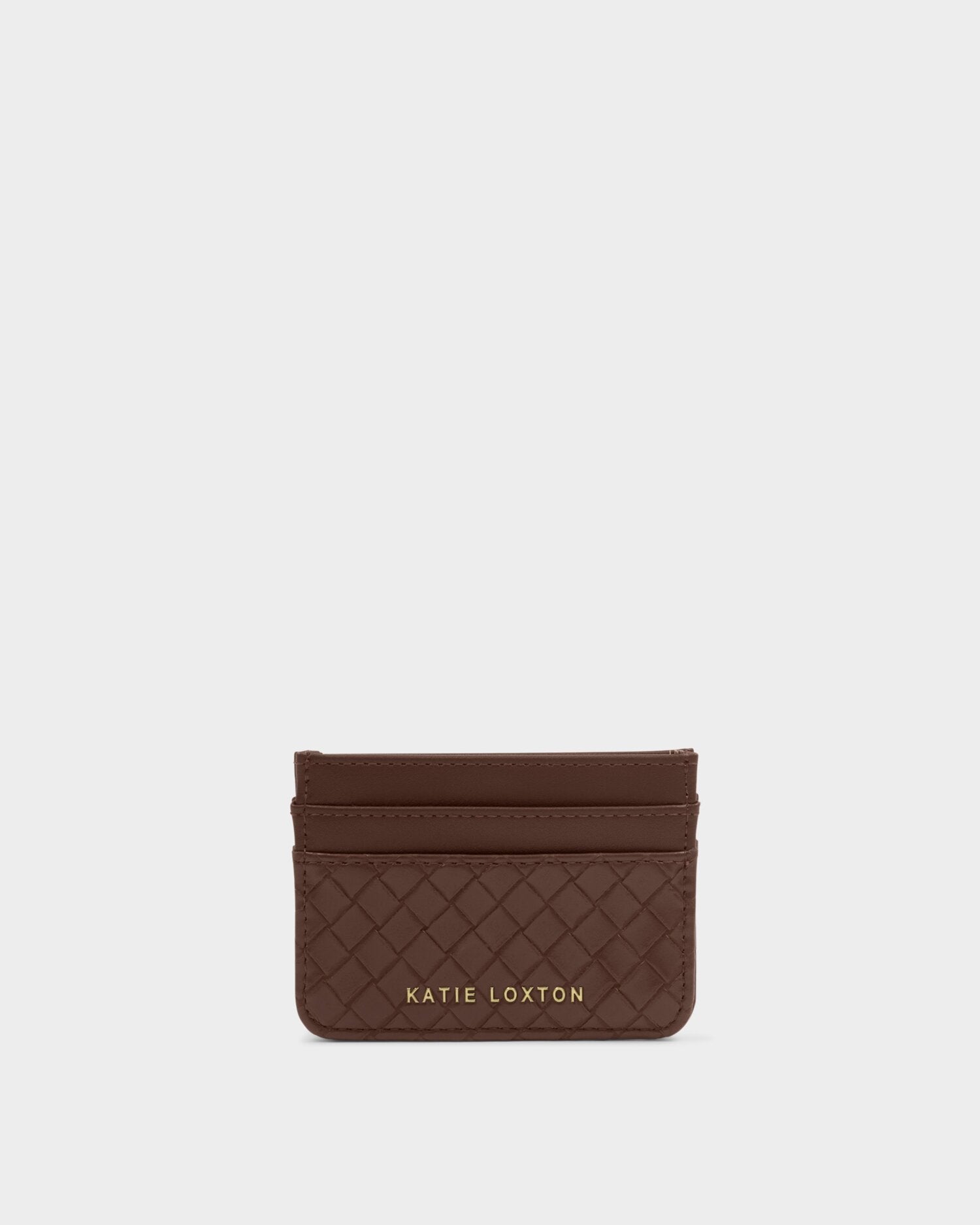 Katie Loxton | Nova Woven Texture Cardholder - Chocolate