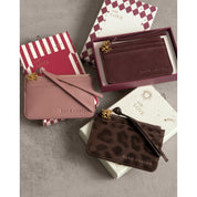 Katie Loxton | Gift boxed Coin & Cardholder - Cherry Suedette