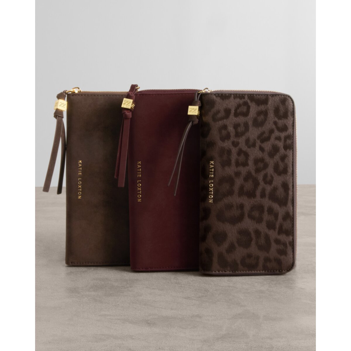 Katie Loxton | Large Purse - Bitter Chocolate Suedette