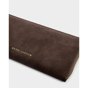 Katie Loxton | Large Purse - Bitter Chocolate Suedette