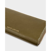 Katie Loxton | Large Purse - Deep Olive Patent