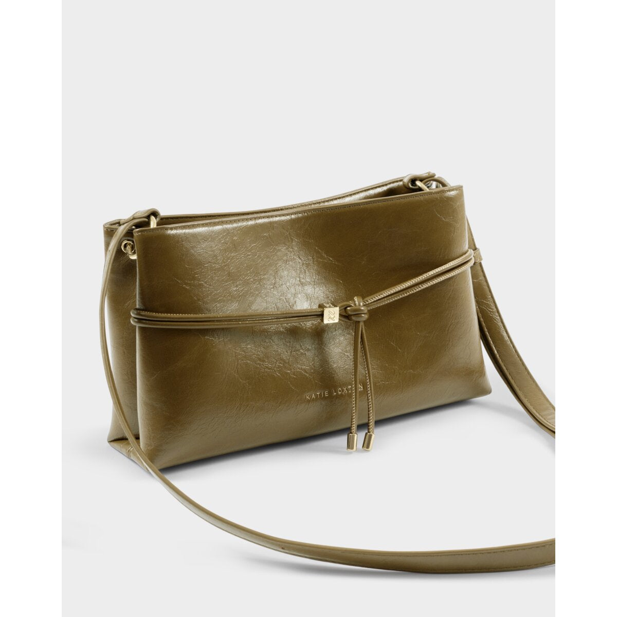 Katie Loxton | Lori Crossbody bag - Deep Olive patent