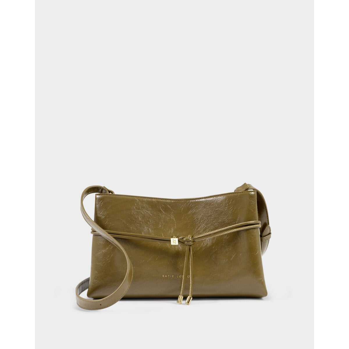 Katie Loxton | Lori Crossbody bag - Deep Olive patent