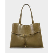 Katie Loxton | Lori Suedette Tote Bag - Deep Olive Patent