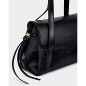 Katie Loxton | Alyssa Top Handle Bag - Black Faux Pony