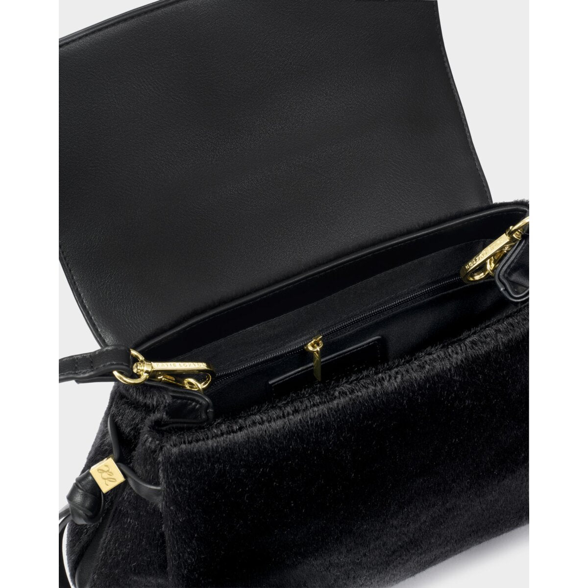 Katie Loxton | Alyssa Top Handle Bag - Black Faux Pony