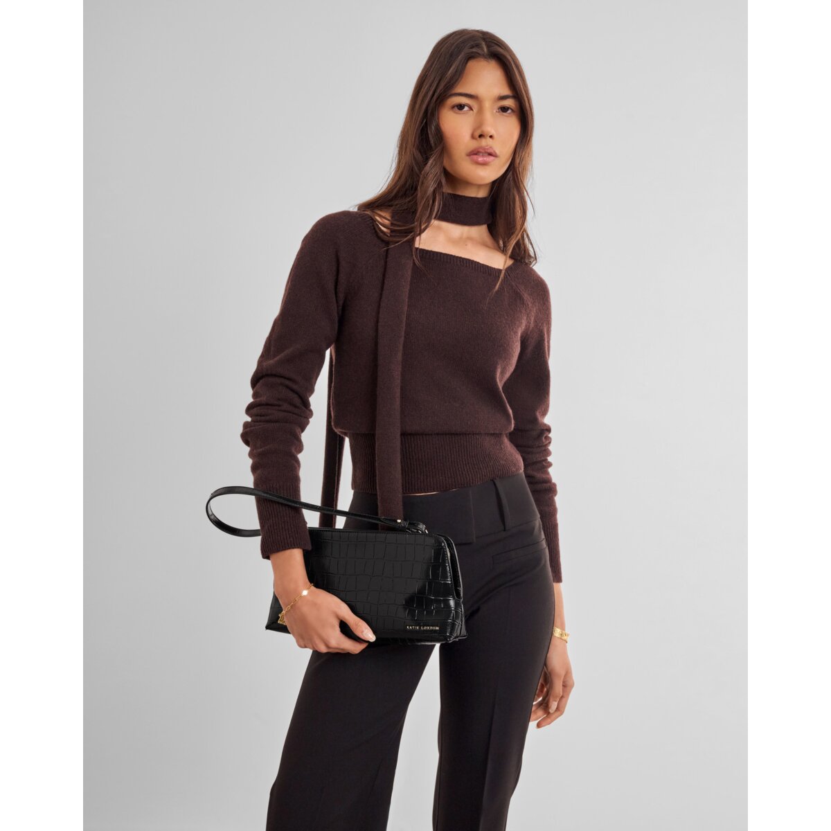 Katie Loxton | Estelle Multiway Bag - Black Faux Croc