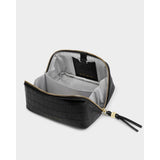 Katie Loxton | Fold Out Mirror Make up Bag - Black Croc
