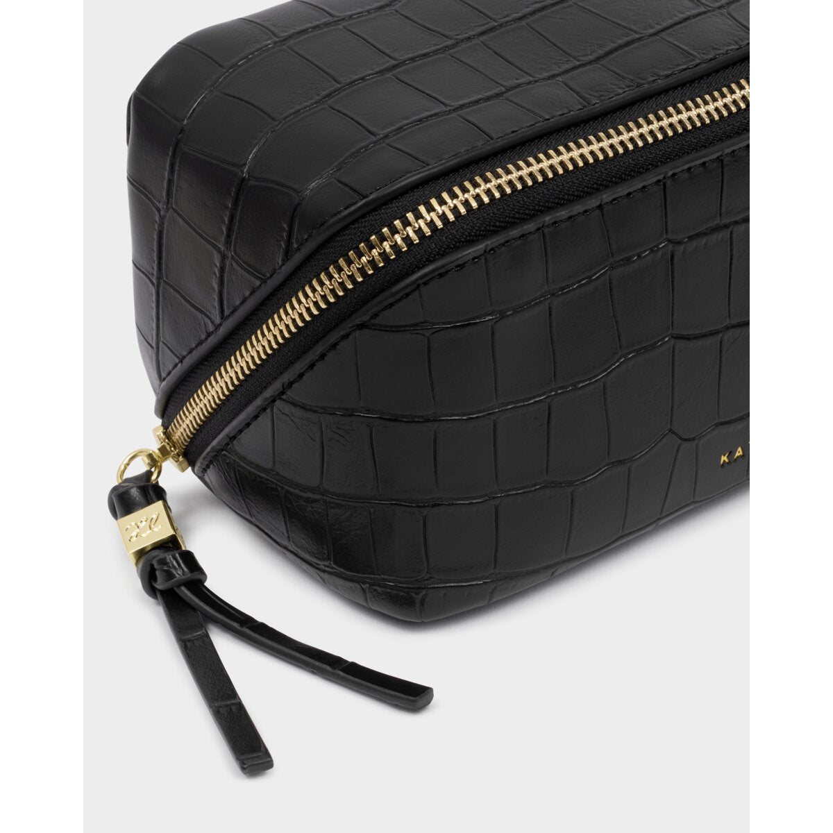 Katie Loxton | Fold Out Mirror Make up Bag - Black Croc