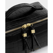 Katie Loxton | Soho Medium Make up Bag - Black Croc