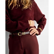 Katie Loxton | Belt Crackle Buckle - Cherry Patent