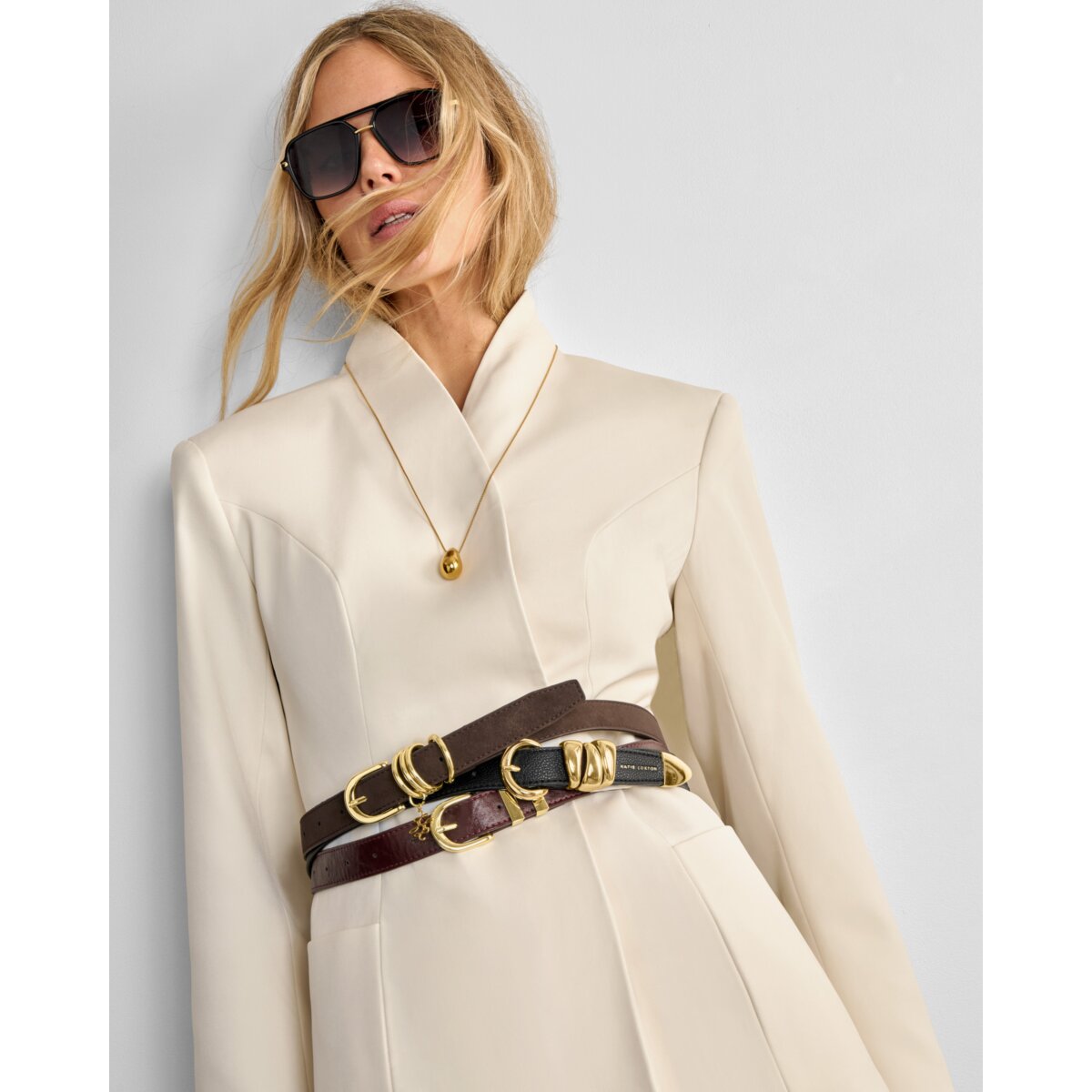 Katie Loxton | Belt with Organic Loops - Black