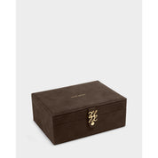Katie Loxton | Large Jewellery Box - Chocolate Suedette