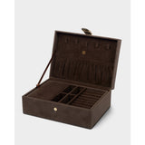 Katie Loxton | Large Jewellery Box - Chocolate Suedette