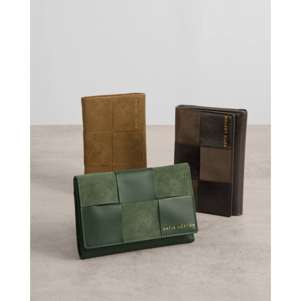 Katie Loxton | Taya Woven Purse - Bitter Chocolate Patent