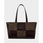 Katie Loxton | Taya Woven Tote Bag - Bitter Chocolate Patent