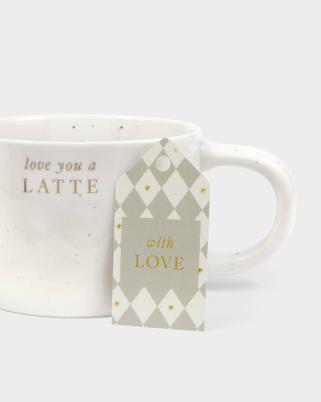 Katie Loxton | Speckled Sentiment Mug - Love you a Latte