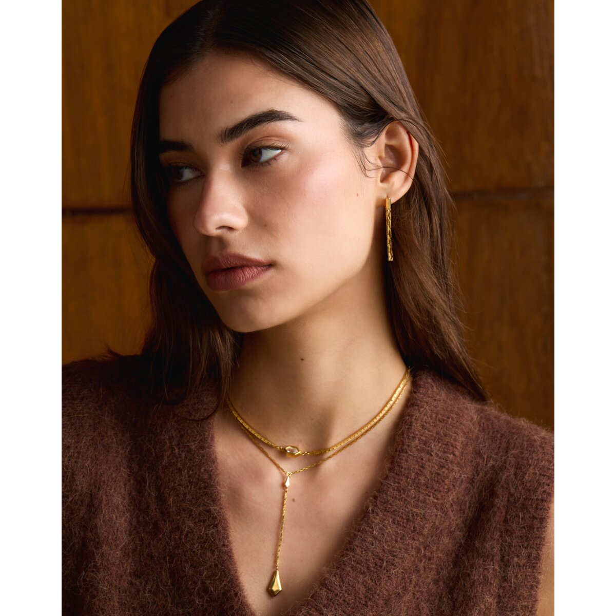 Katie Loxton | Harlequin Gold Lariat Necklace