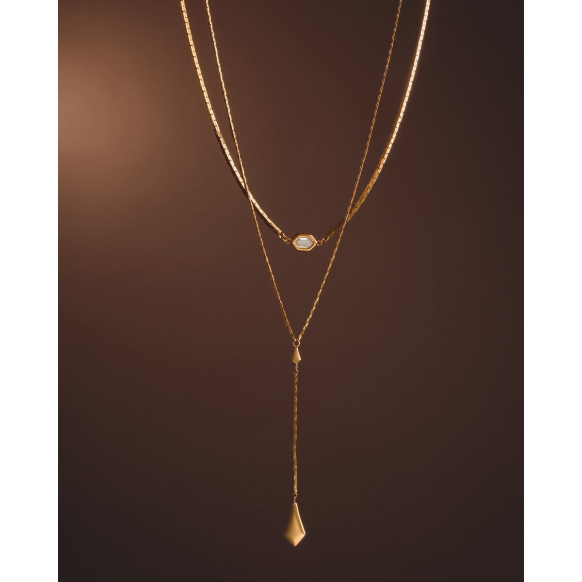 Katie Loxton | Harlequin Gold Lariat Necklace