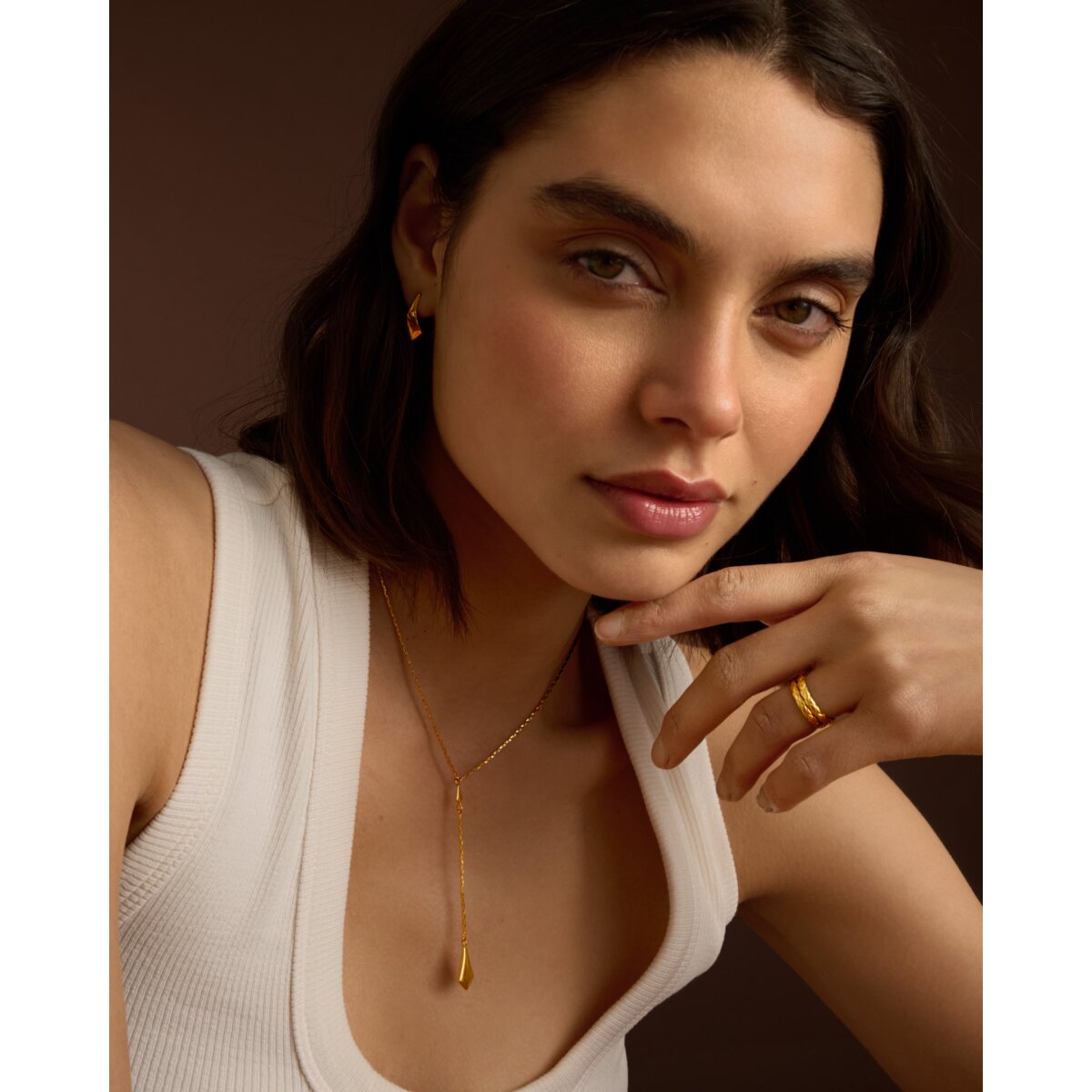 Katie Loxton | Harlequin Gold Lariat Necklace