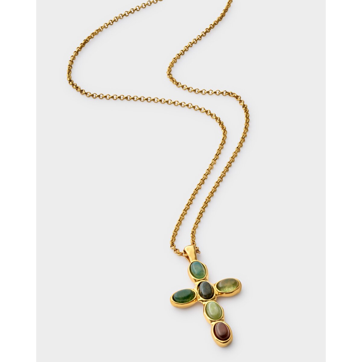 Katie Loxton | Green Agate Cross Necklace