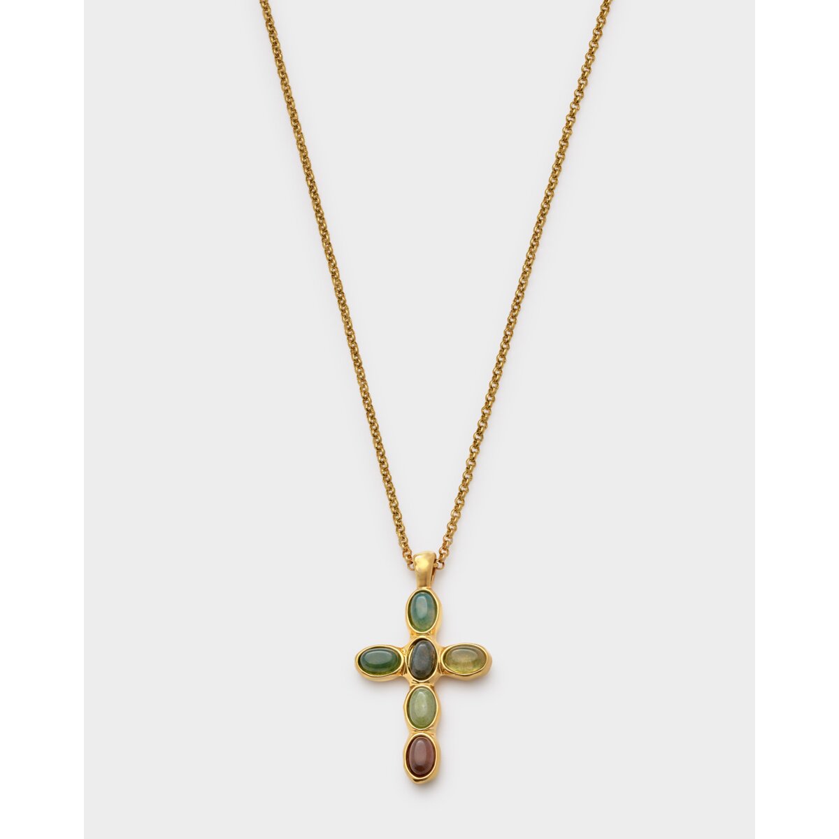 Katie Loxton | Green Agate Cross Necklace