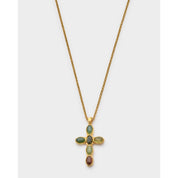 Katie Loxton | Green Agate Cross Necklace