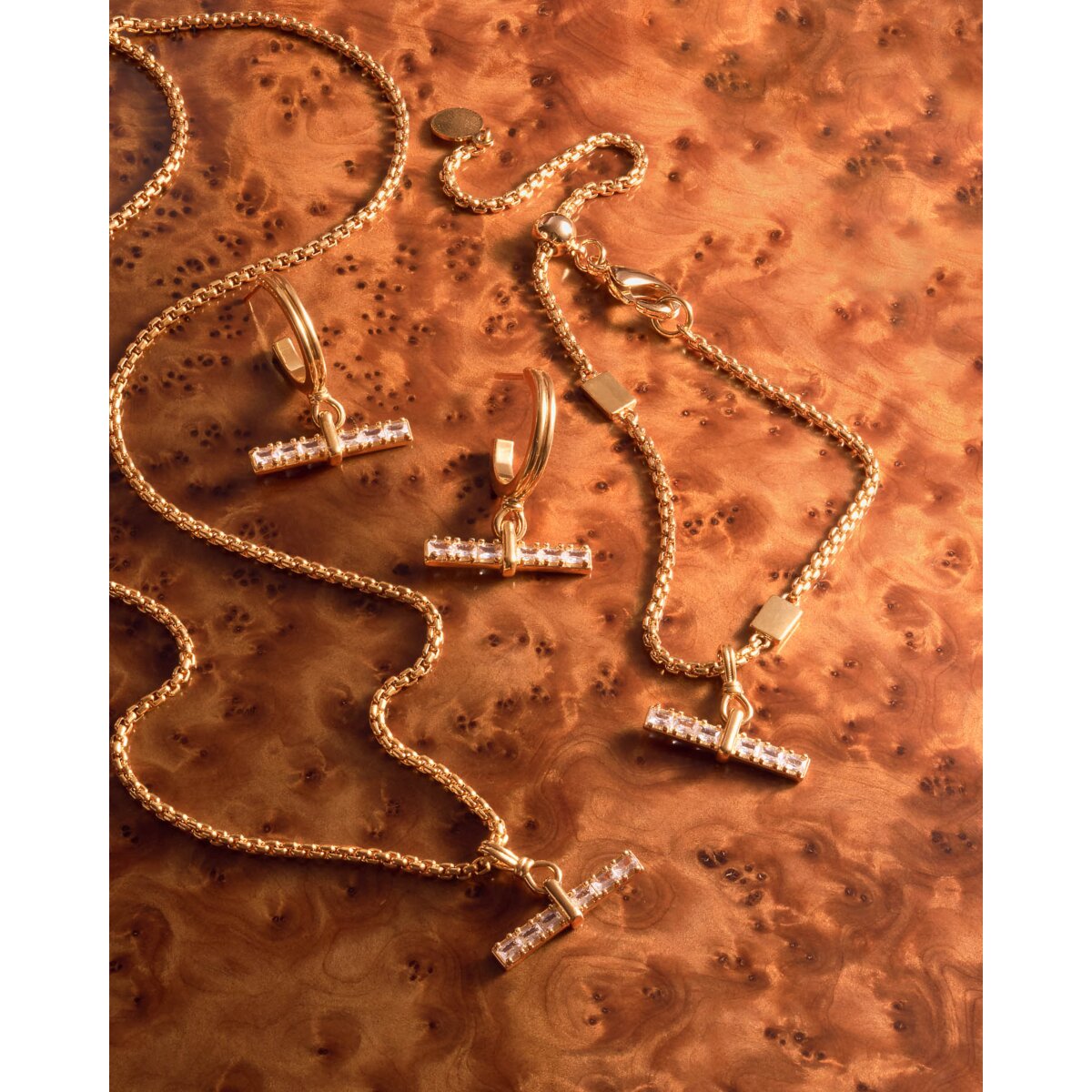 Katie Loxton | Lustre Gold T-Bar Necklace