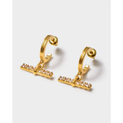 Katie Loxton | Lustre Gold T-Bar Hoop Earrings