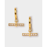 Katie Loxton | Lustre Gold T-Bar Hoop Earrings