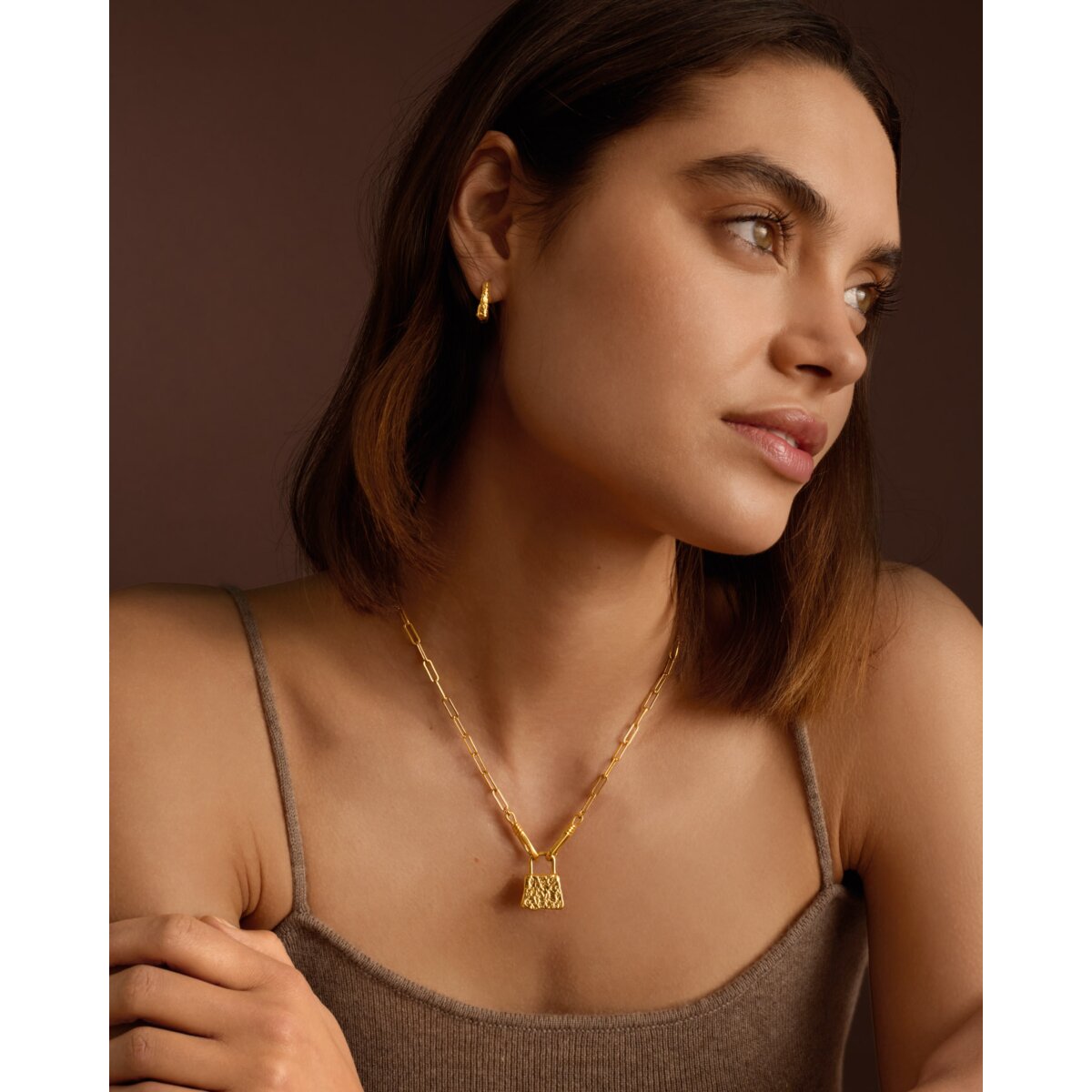 Katie Loxton | Luxe Lock Gold Necklace