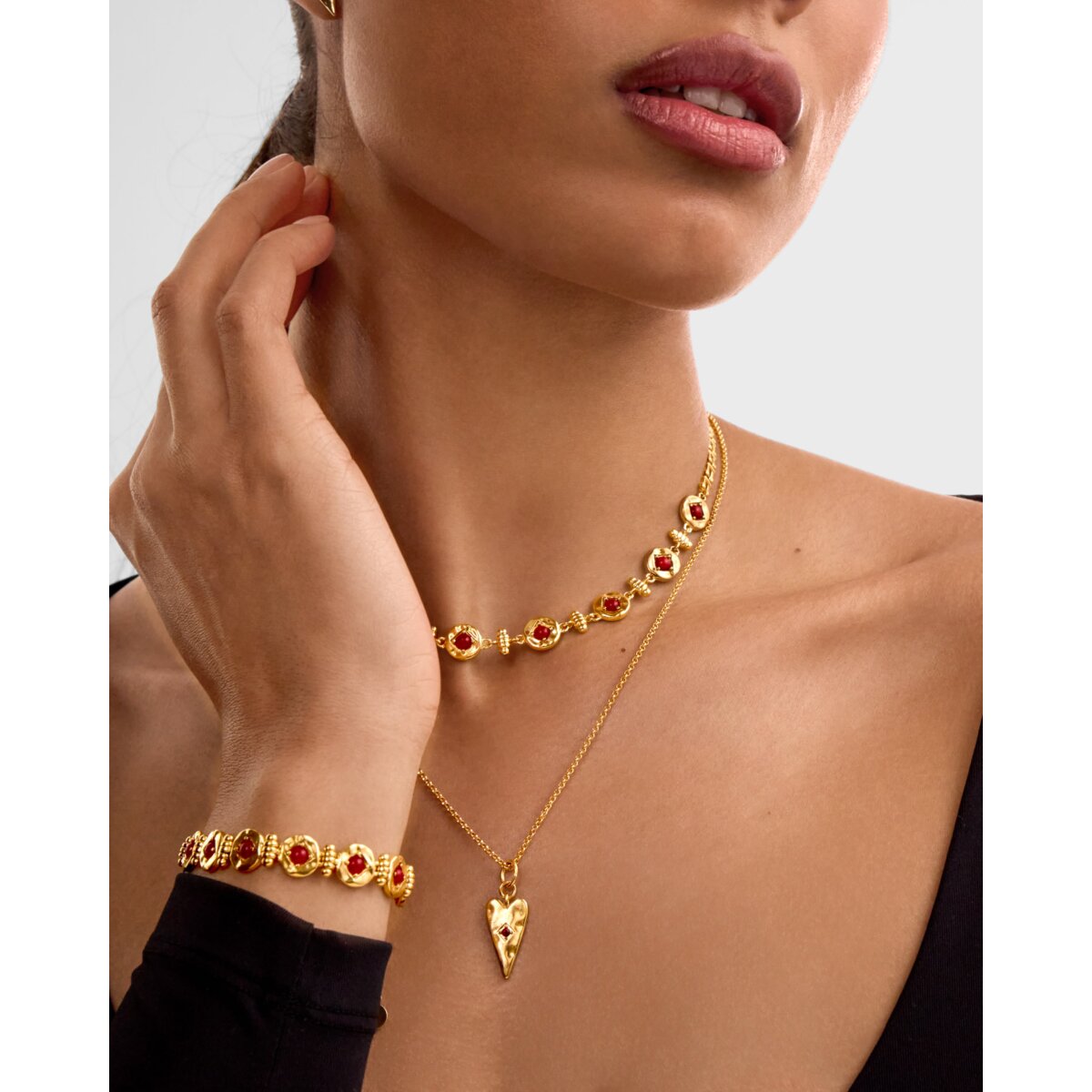 Katie Loxton | Rouge Noir Heart Necklace