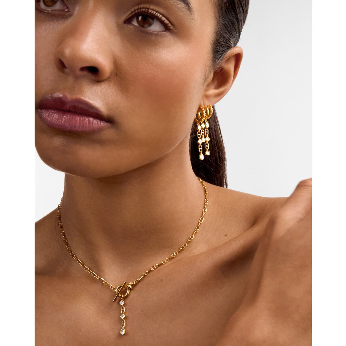 Katie Loxton | Champagne Hour Gold Drop Earrings