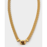 Katie Loxton | Tiger's Eye Gold Button Necklace