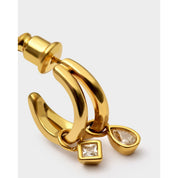 Katie Loxton | Champagne Hour Gold Small Drop Earrings