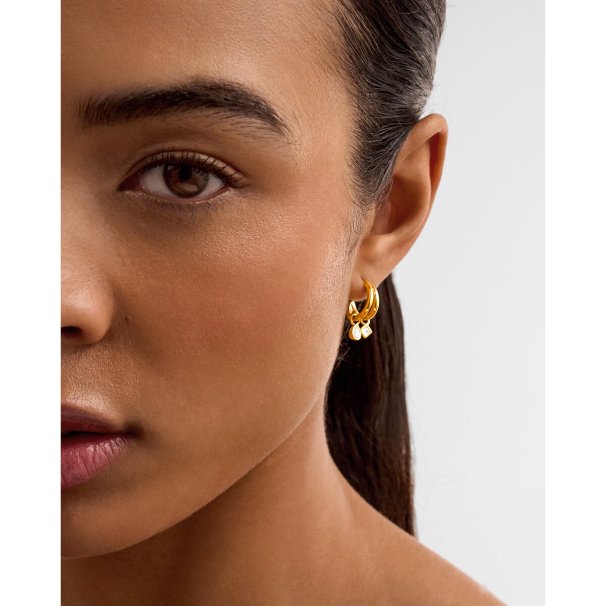 Katie Loxton | Champagne Hour Gold Small Drop Earrings