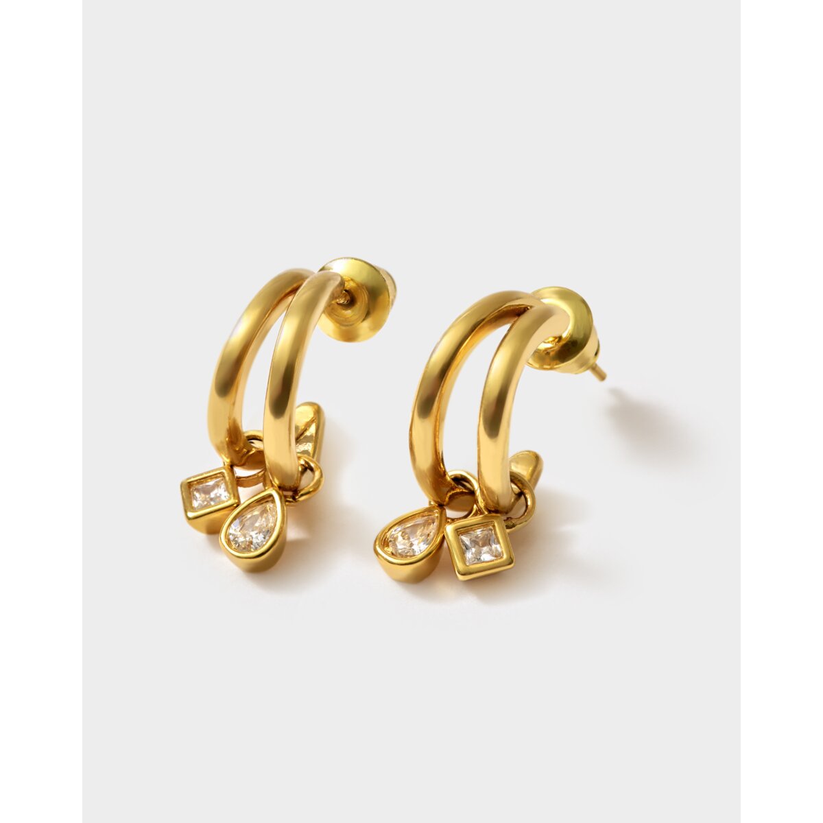 Katie Loxton | Champagne Hour Gold Small Drop Earrings