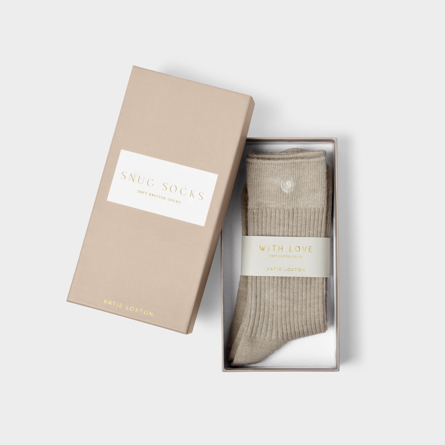 Katie Loxton | Gift Boxed Cosy Socks - Taupe